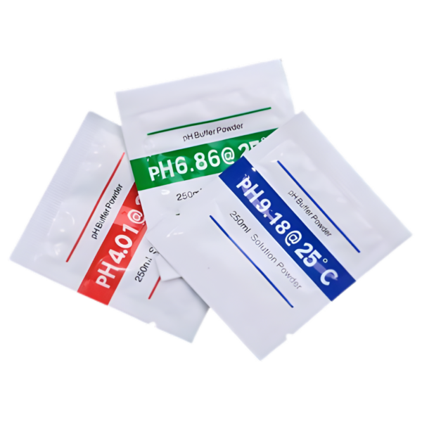 Kit de 3 Sobres Buffer en Polvo (pH 4.01, 6.86, 9.18) para 250 ml