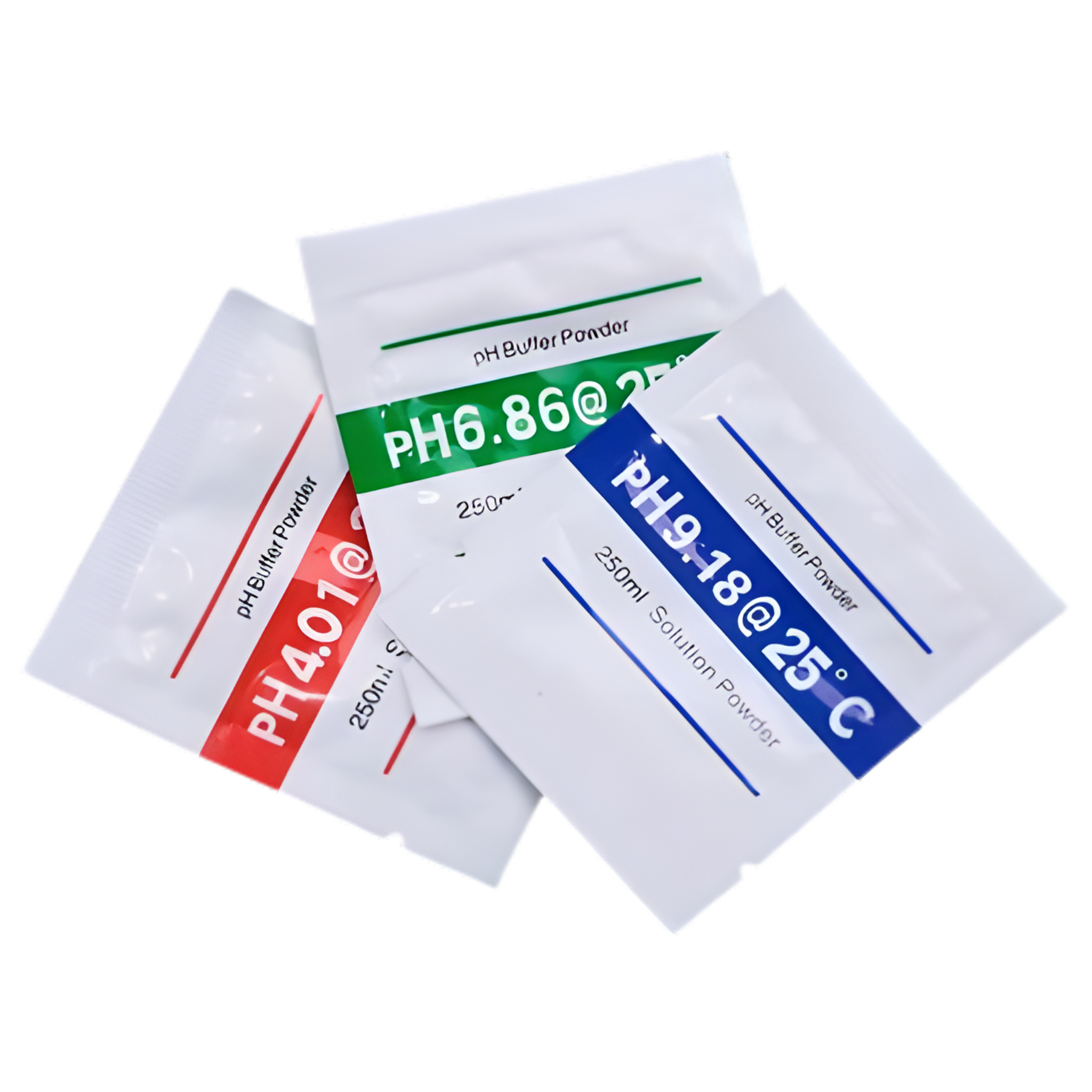 Kit de 3 Sobres Buffer en Polvo (pH 4.01, 6.86, 9.18) para 250 ml