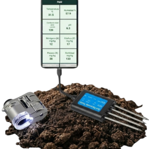 Kit Medidor de Suelo 8 en 1 + Tríptico + Lupa x60