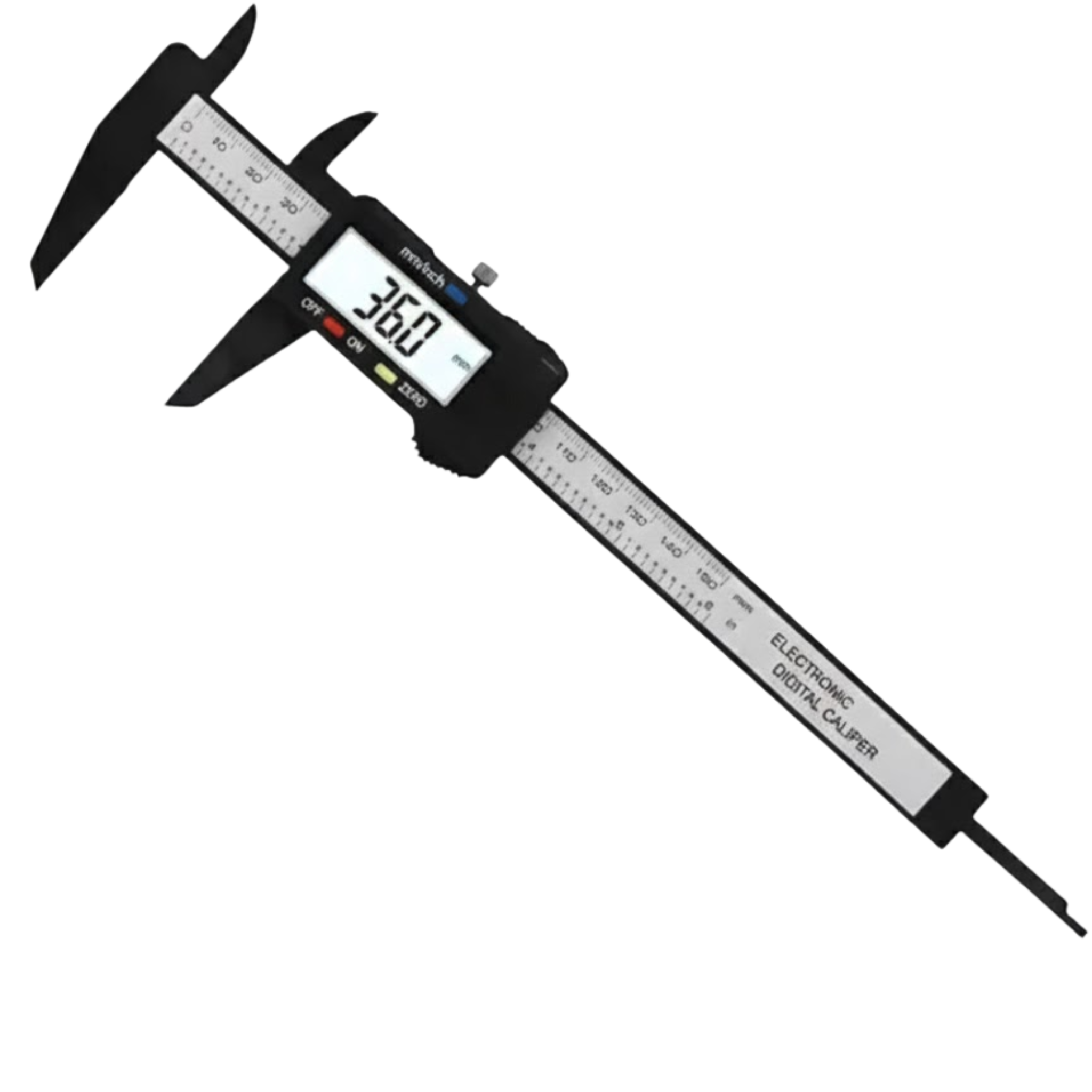 Vernier Digital 0–150 mm Fibra de Carbono